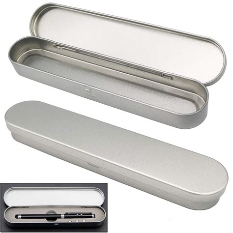 unbend metal pencil box|Metal Pen Pencil Case Stationery Box Empty Hinged Stainless .